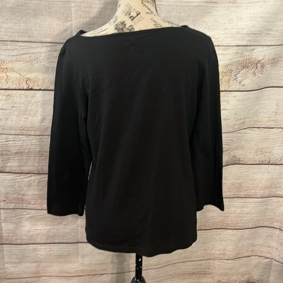 Elliott Lauren Black Bow Top Size Small - Picture 4 of 7